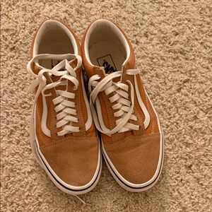 Vans Classic Orange and White Shoes